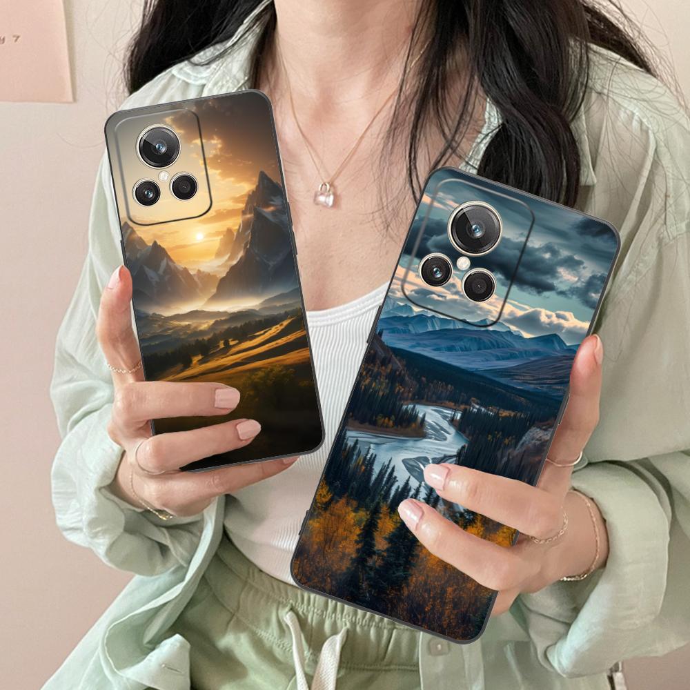 Mountain Forest Mobile Phone Case for Realme GT 8 Neo Pro C75 73 71 C67 65 C55 53 C35 31 C20 15 Colorful Printing Cover Luxury