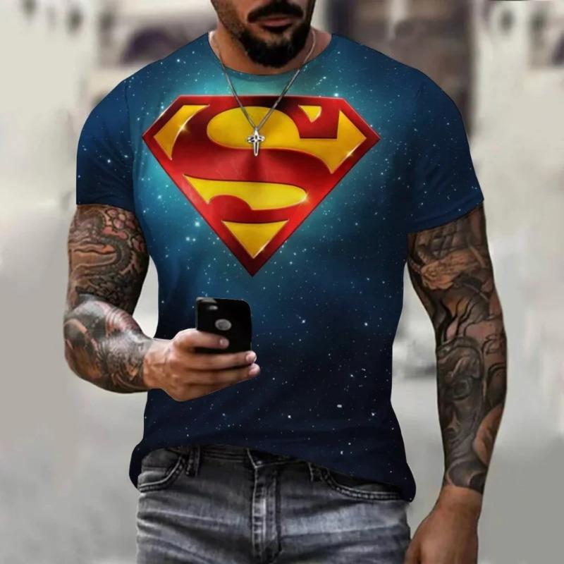 New Men's T-shirt with 3D Printing Summer Loose Fitting Street Fashion Trend Classic Comfortable Short Sleeved Clothing