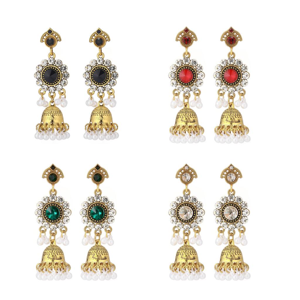 Fashion Diamonds Accented Pearls Earrings Zinc Alloy Construction Twist Lock Closure Comfortable For Extended Use