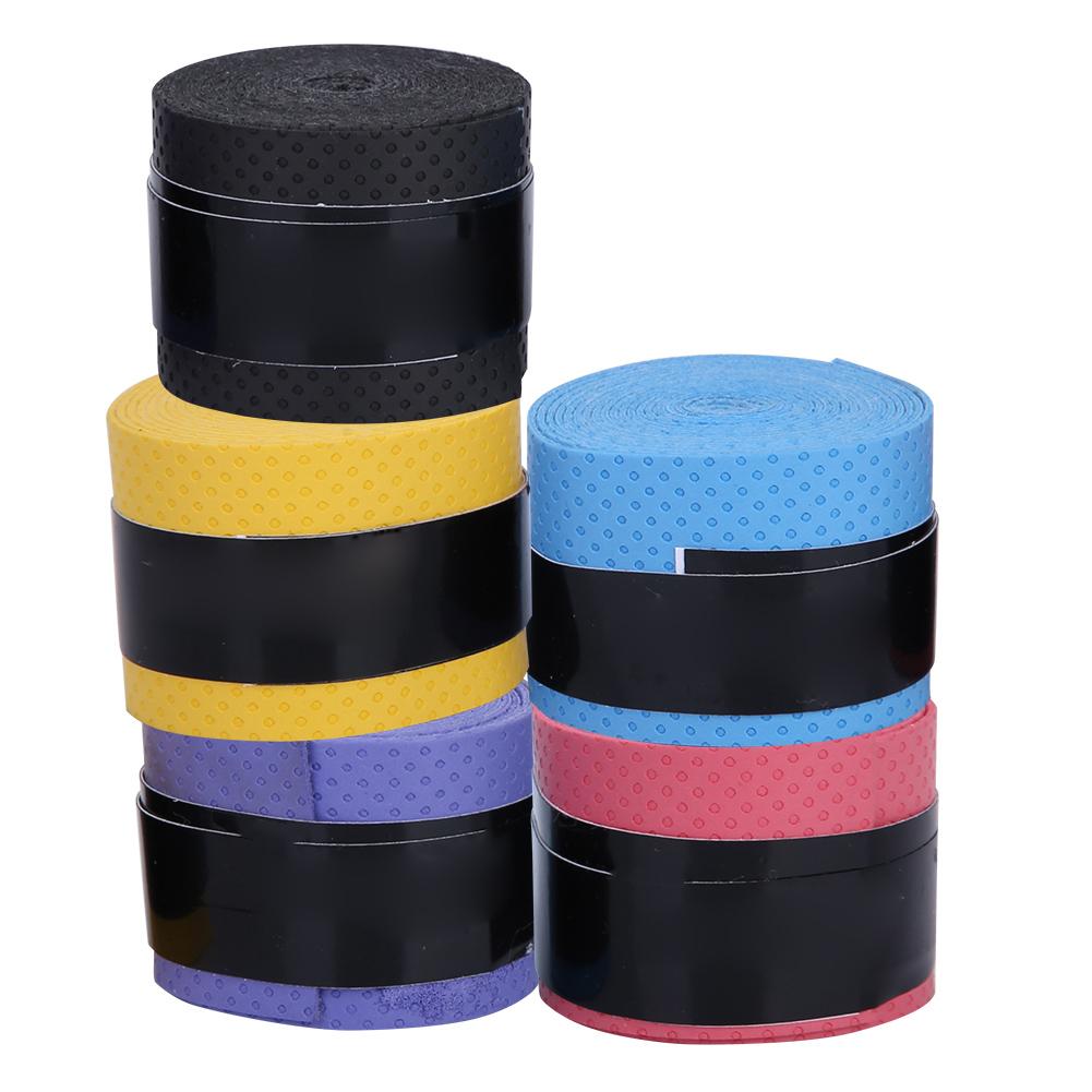 60Pcs PU Anti Slip Sweatbands Tape Sports Equipment for Fishing Rods Badminton Tennis Racket