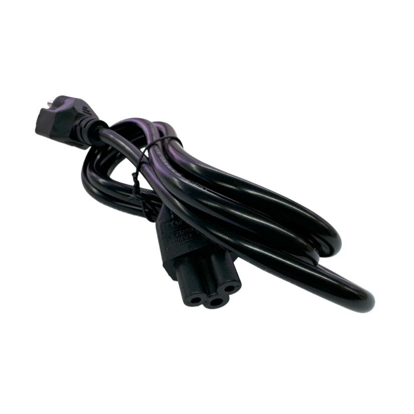 Black 1.1m US 3-Pin Plum Blossom Power Cord with C5 Interface for Laptops & Mobile Devices