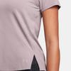 Under Armour Launch Elite Simple Solid Comfortable Casual Breathable Short Sleeve T-Shirt Women T-Shirts Gray 1383364-015