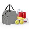 Vertical And Horizontal Diagonal Stripe Design Pattern Insulated Lunch Bag for Women Children Food Boxes Thermal Lunch Box Tote