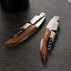 Wooden Handle Multifunctional Red Wine and Beer Bottle Opener