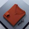 Men's Plus Size V-Neck Wool Sweater - 2023 Autumn/Winter Long Sleeve Knit Pullover