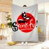 Kids Cartoon S-Skunk Fu Throw Lightweight 240G Flannel Blanket Soft Skin-Friendly For Summer Cooling