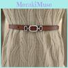 Vintage Leather Belt For Women With Alloy Buckle For Dress And Coat Styling