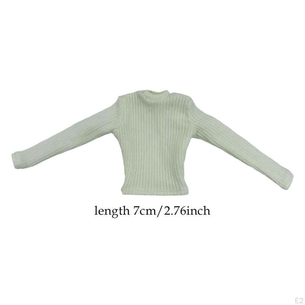 1/6 Long Sleeve Tops Doll Clothing Action Figure Clothes Miniature Casual for 12 Inch