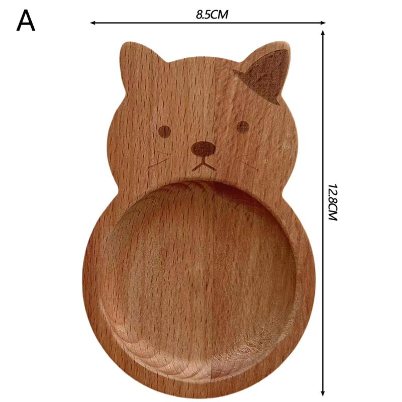 

Деревянная тарелка Милая мультяшная фруктовая тарелка из цельного дерева Блюдце Чайная тарелка Десертная тарелка Посуда для дома и детей