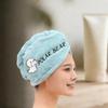 Bonnet de douche magique en microfibre, serviette brodée, chapeaux de bain, bonnet pour cheveux secs, séchage rapide, doux pour tête de Turban pour dame