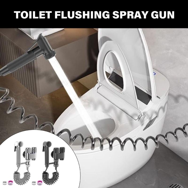Multifunctional Toilet Bidet Sprayer with Adjustable Water Flows Hand Shower Stainless Steel Sprayer Set for Bathroom Health