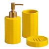 Modern Yellow Ceramic Toiletry Set Household Lotion Bottle Mouthwash Cup Soap Dish Bathroom Accessories Portable Soap Dispenser
