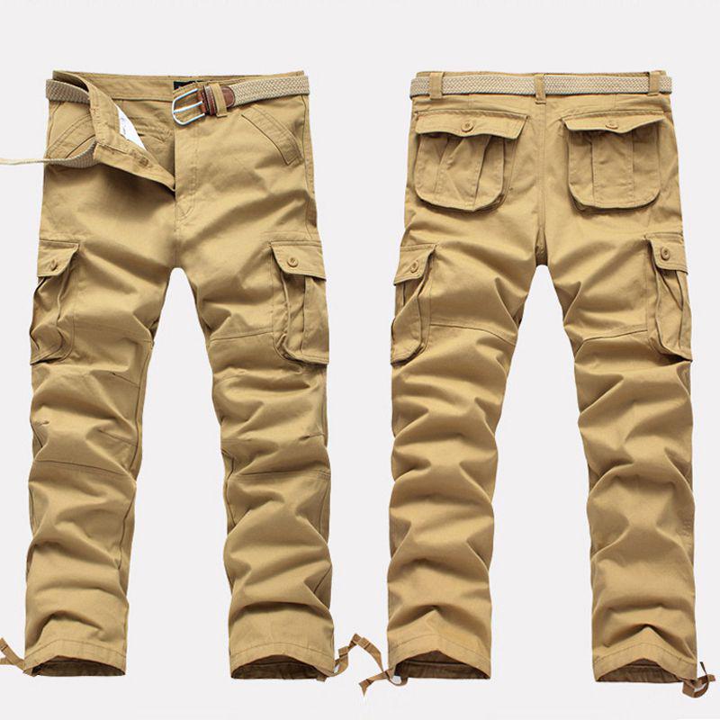 Men's Autumn Multi-Pocket Windproof Workwear Pants - Long, Wear-Resistant, Trendy Casual Trousers