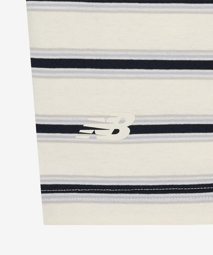 Nyuballanseu Nbneg31583 / Uni Track Club Striped Short Sleeve Tee (Cream)