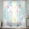 Cute Cat Sheer Curtains For Bedroom Living Room Tulle Curtains For Kitchen Window Voile Curtains