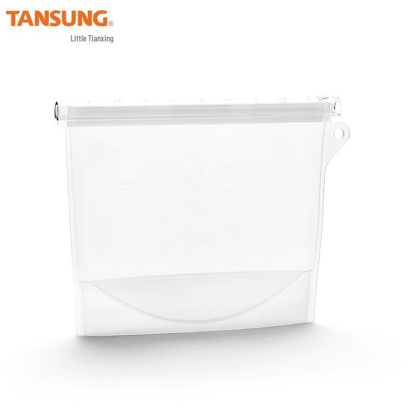 Leakproof Silicone Food Storage Bags - Ready-to-Use Vacuum-Sealed Ziplock for Fresh-Keeping