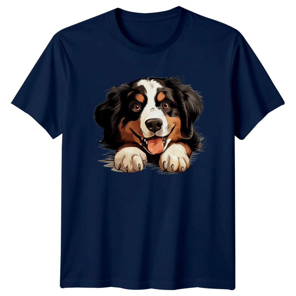 Cute Bernese Mountain Dog Peekaboo Puppy Pet Portrait TShirt