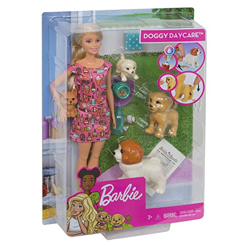 Barbie Doggy Daycare Doll & Pets Playset
