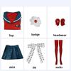 XQGame Harukawa Maki Cosplay Costume Japanese JK School Uniform Sailor Suit Red Tops Wig Adult Woman Sexy Carnival Party Set
