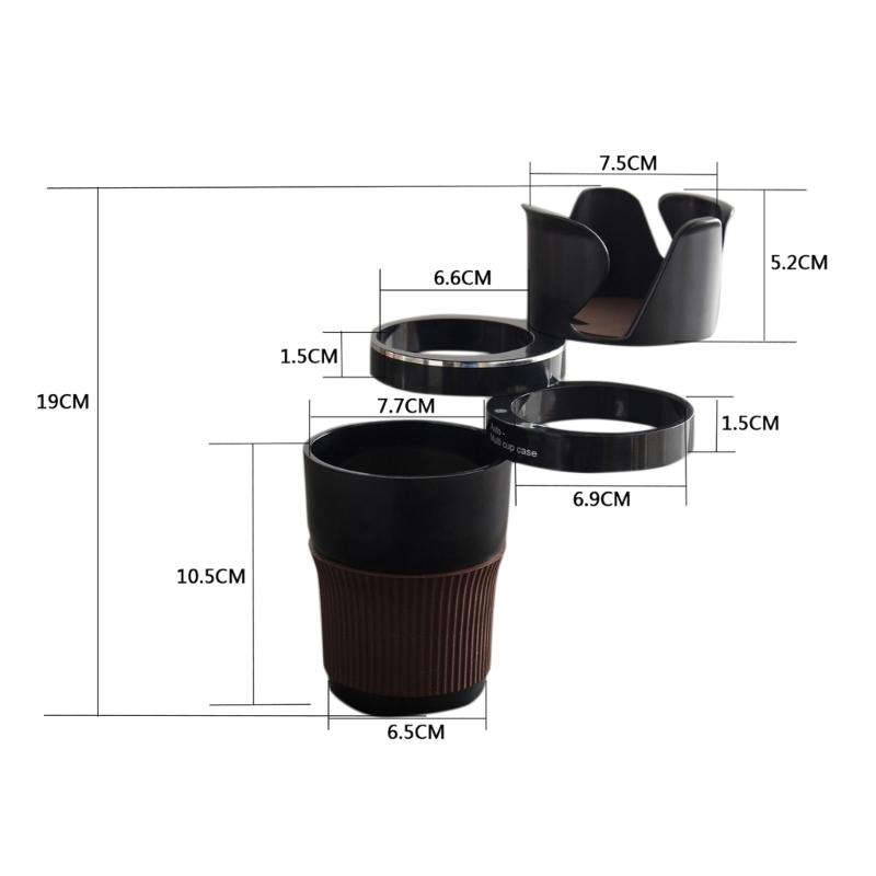 360° Rotating Car Beverage Rack with Key Storage Multipurpose Car Bottle Mount