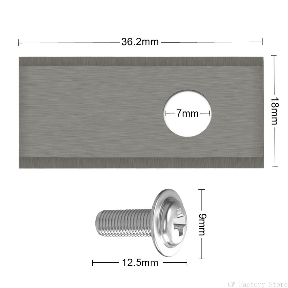 18Pcs Stainless Steel Lawn Mower Replacement Blades Singe Hole Design with Screw Kit Suitable for WORX Garden Mower Blades