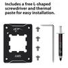 1 Set Black Amd Fastener Anti Bending Bracket Pressing Plate Cnc Aluminum Am5 Cpu Bending Corrector Frame