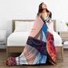 The Summer Hikaru Died Blanket Super Warm Funny Plush Throw Blanket For Students Chair Sofa Bed Flannel Bedspread Bed Cover