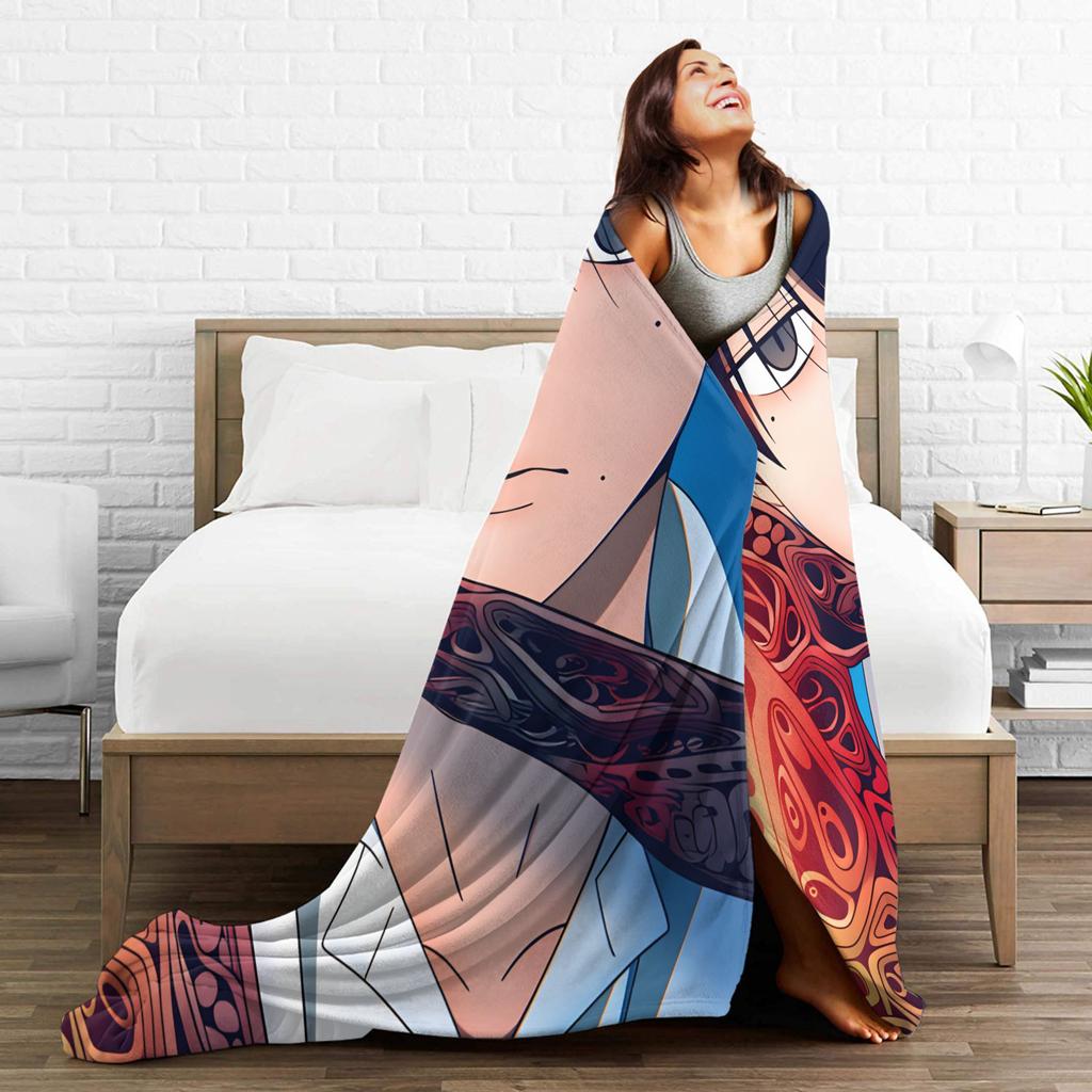 The Summer Hikaru Died Blanket Super Warm Funny Plush Throw Blanket For Students Chair Sofa Bed Flannel Bedspread Bed Cover