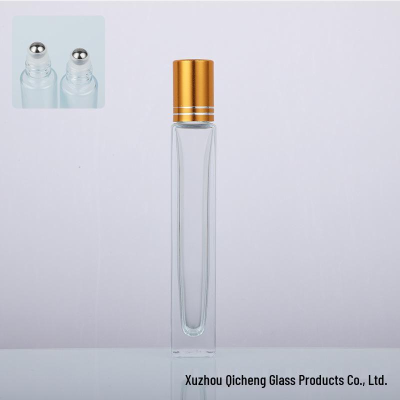 10ml Portable Glass Perfume Bottle with Spray, Roller Ball, and Lid - Silkscreen Compatible