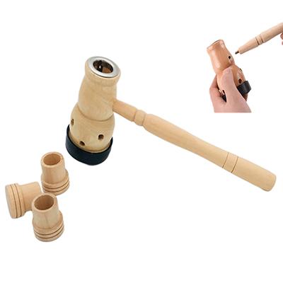 Holz-Moxibustionswerkzeug, Griff, Kürbis, Moxa-Rolle, Brenner, warme Körpermassage, brennende chinesische Kräutermedizin, durchdringt die Meridiane