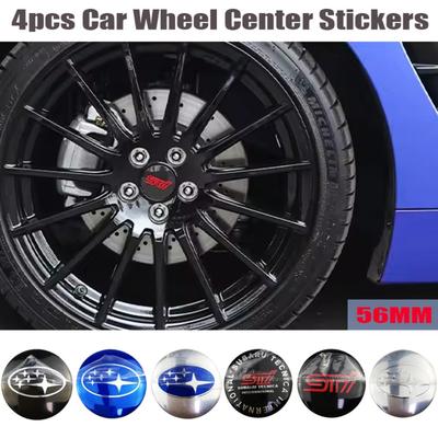 4 Stück 56mm Auto Radnabenkappen Aufkleber für Subaru Outback Legacy Forester Impreza Tribeca WRX BRZ STI Zubehör