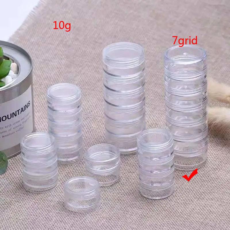 Multi-Layer Plastic Boxes Travel Cream Sorting Packing Transparent Split Bottles Portable Ring Storage Case Mini Finishing Organ