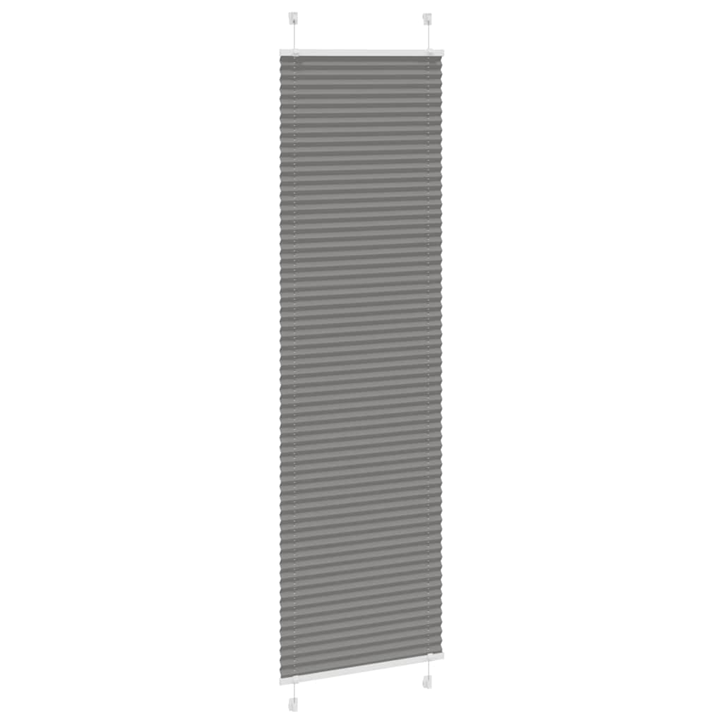 Anthracite Pleated Blind 55X200 Cm Fabric Width 54.4Cm