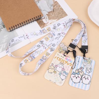 Cute Cartoon Neck Strap Lanyard Card Cover For Student Id Card Teacher Strap Badge Holder Photo Card Diy Hang Rope Keyring