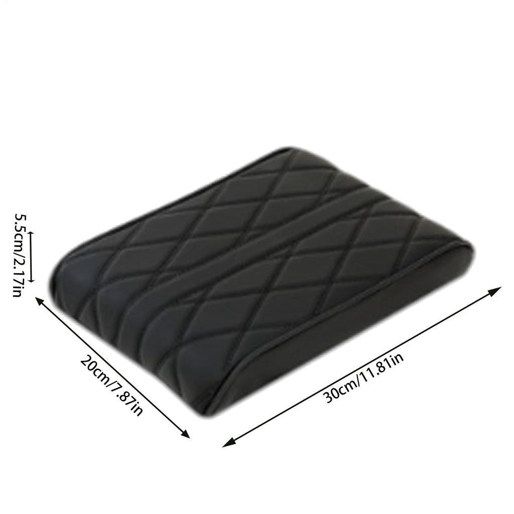 Car Armrest Cushion All-Season Artificial Leather Auto Armrest Cover Memory Foam Pad For Truck Sedan Minivan Commuting Travel