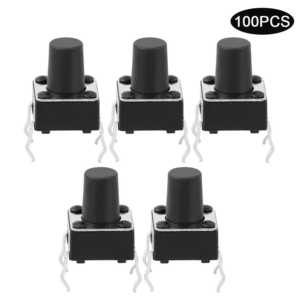 100pcs Momentary Tactile Push Button Switch Mini Micro Tact Switch Accessory 6 x 6 x 8mm