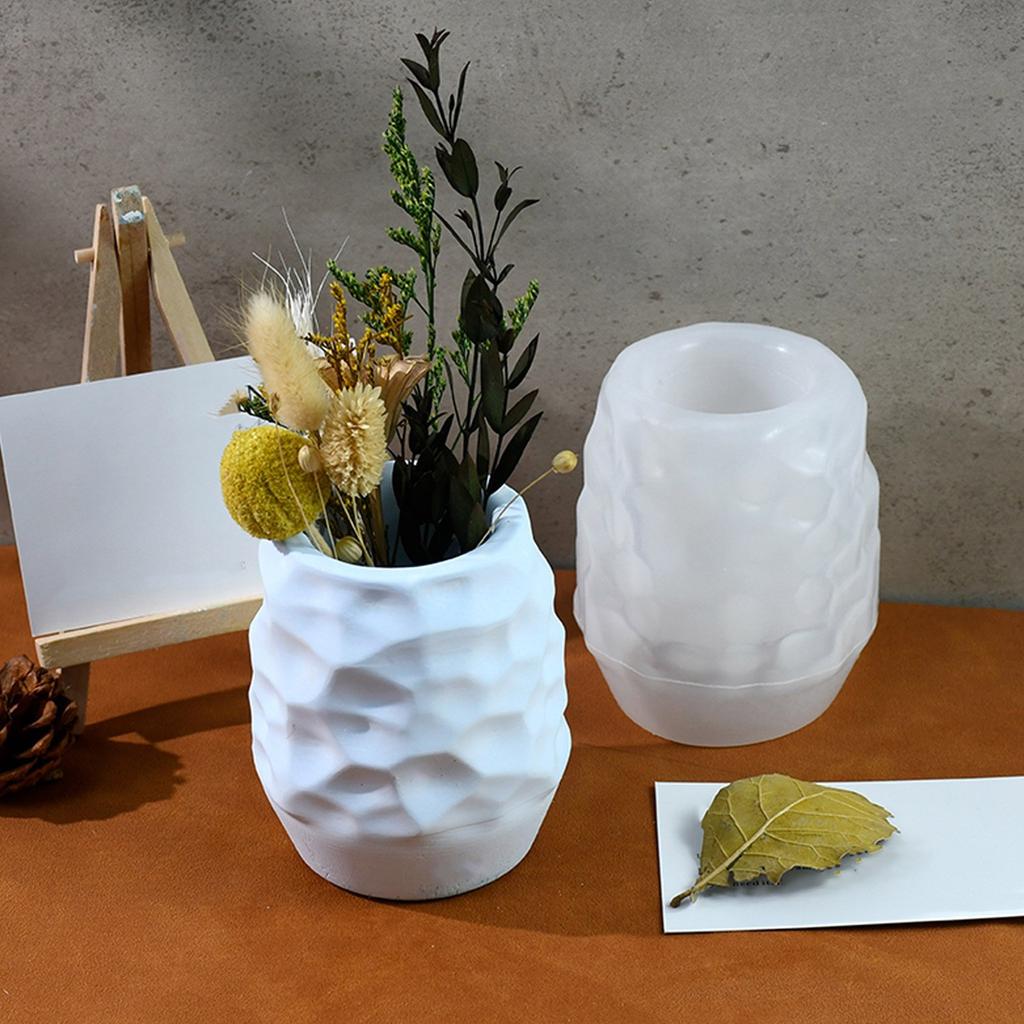 Silicone Ornament Moulds Silicone Vase Molds Irregular Shape Flexible Crafting Moulds Silicone Texture Craft Moulds