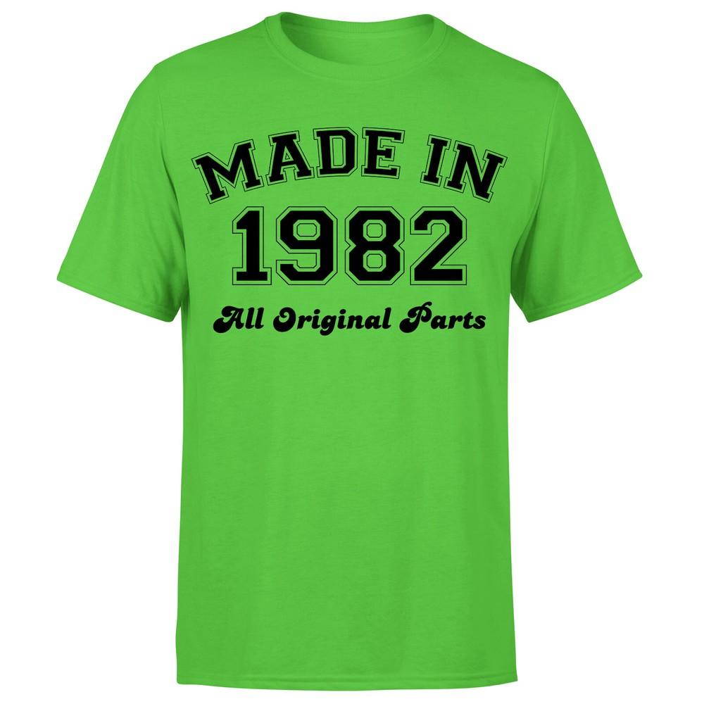 Made in 1982 All Original Parts TShirt 43rd Birthday Unisexs Gift Ideas