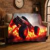 Cartoon Monster Truck Monster Jam Soft Flannel Throw Blanket,Warm Cozy Blanket for Bed,Couch,Sofa,Bedroom,Living Room,Travel