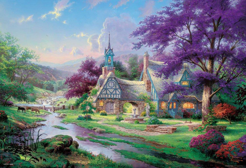 

1000-piece jigsaw puzzle Thomas Kinkade Clock Tower Cottage (49x72cm)