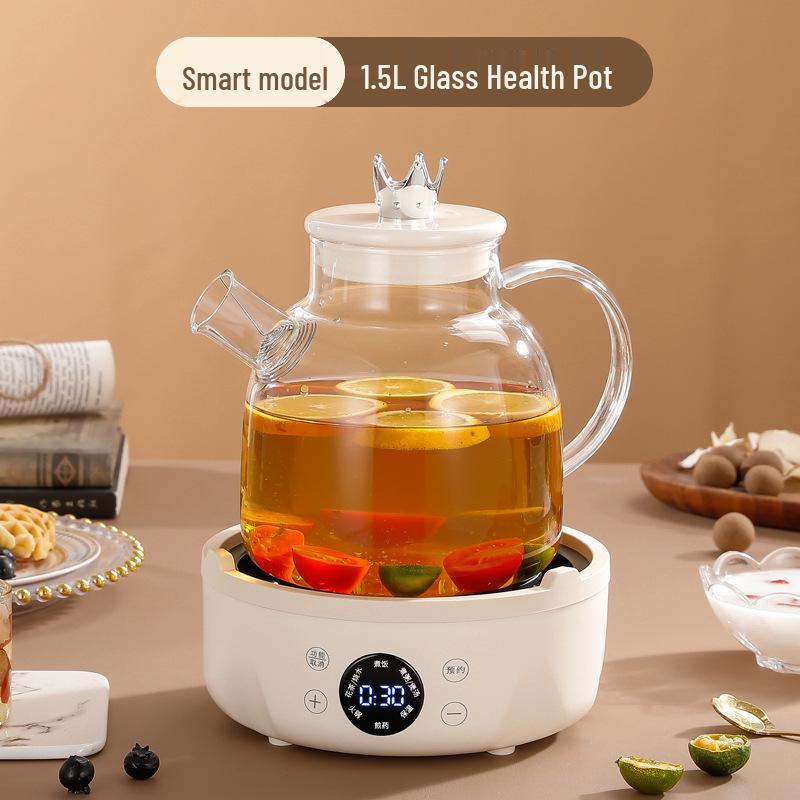 Multifunctional Automatic Glass Flower Tea Pot for Home or Office