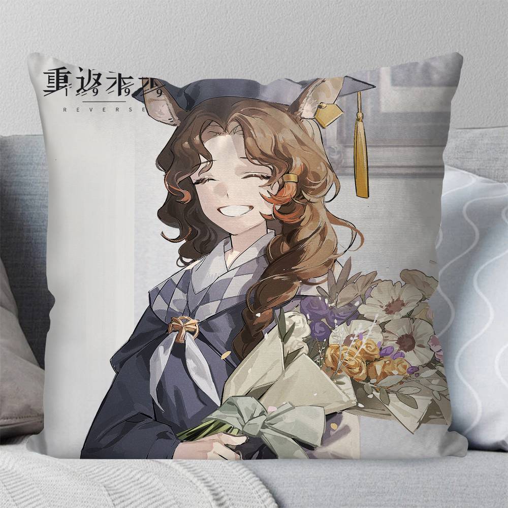 Jessica Anime RReverse Pillow Case Fashion Square Pillowcase Bedroom Sofa Room Ins Decoration Leisure