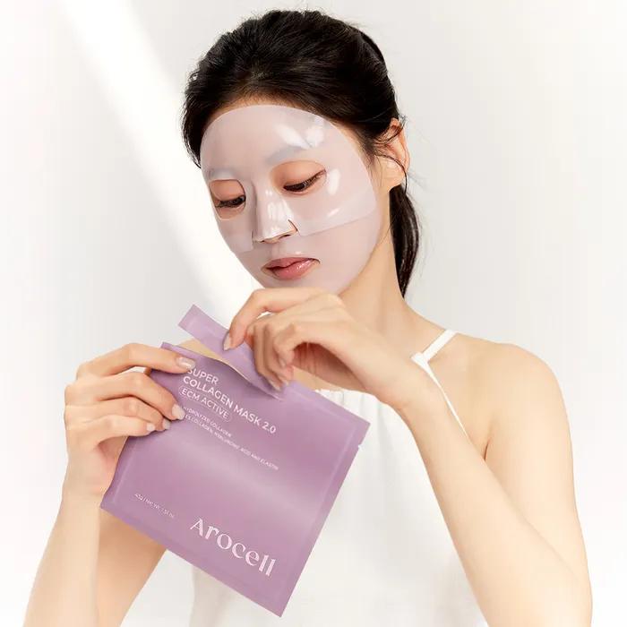 AROCELL_[12 Sheets] [8-Hour Sleeping Pack] Super Collagen Gel Mask 2.0 ECM ACTIVE