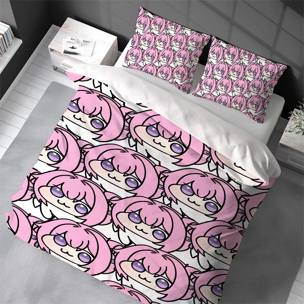 Cute Duvet Cover Set N-Nikke Doro DollSoft Wash Bed 3 Piece Summer Comfortable Student Dormitory Home Baby Bedding Best Seller