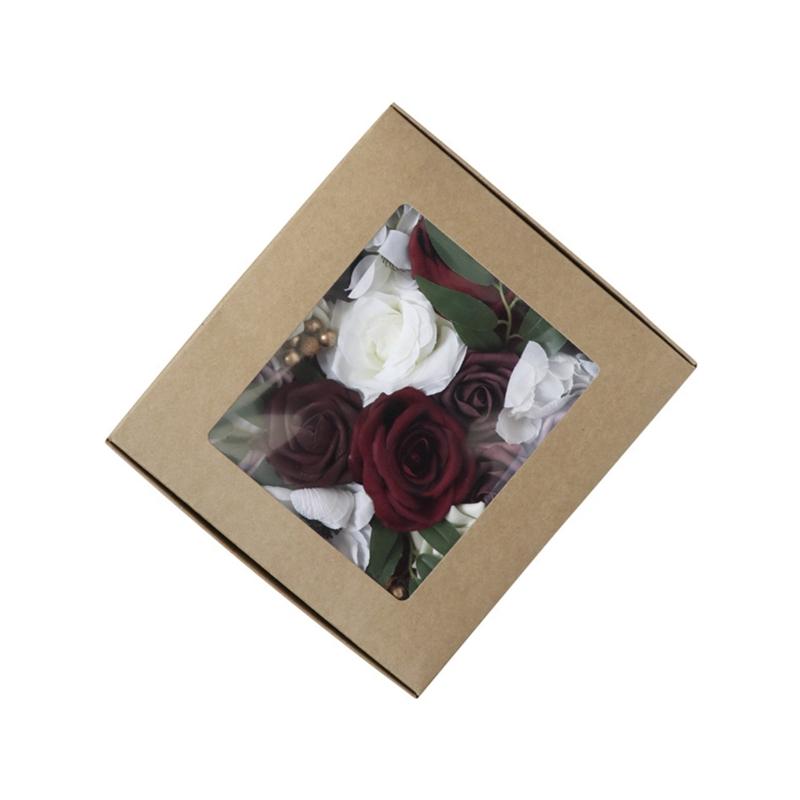 Große Blumen in Dekorativer Box Blumenkasten Tragbare Blumenaufbewahrung Geschenkverpackungsboxen Mit Klarem Fenster