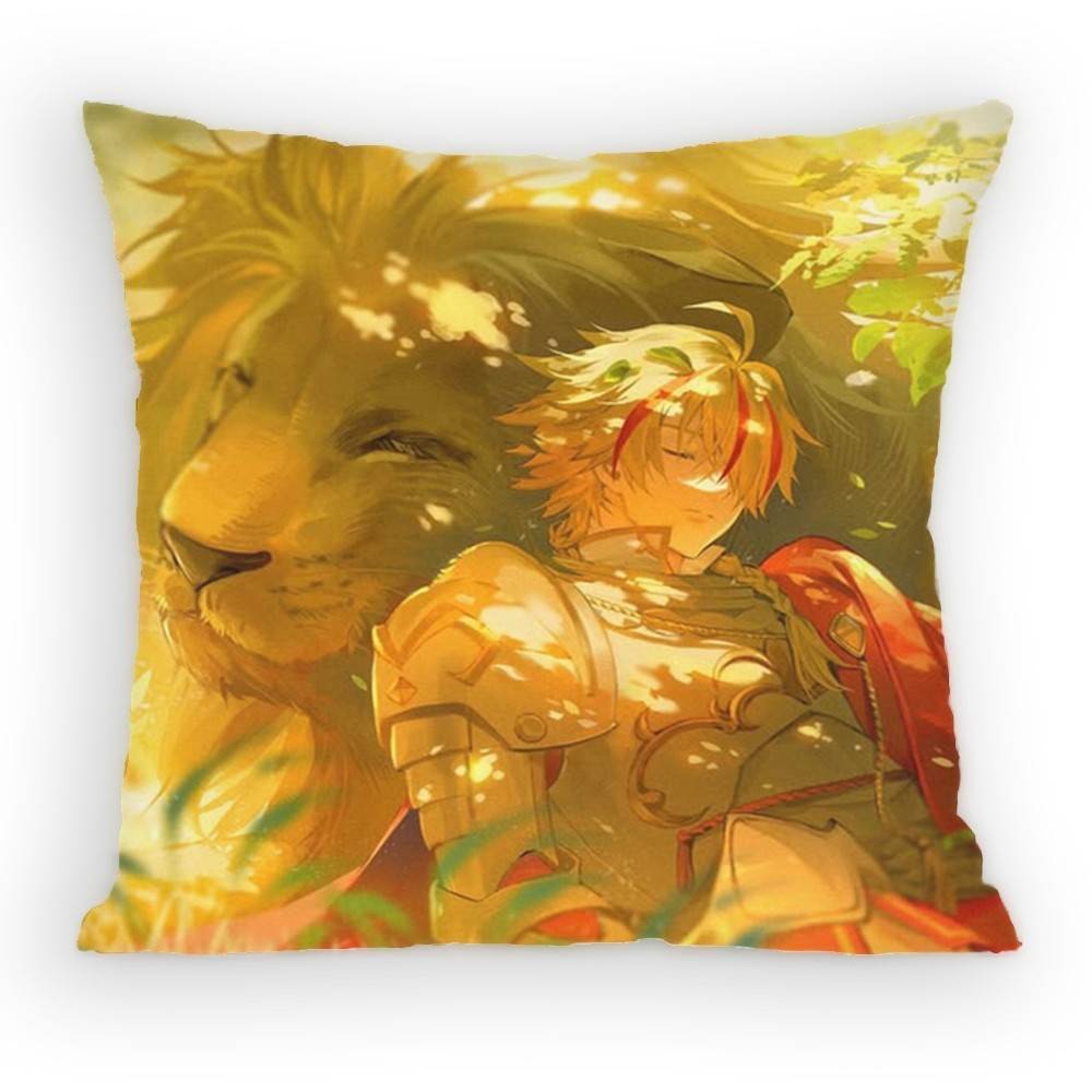 

Richard I Saber Fate strange Fake Pillow Case Antidustmite Pillowcase Invisible zipper silky Sofa cushion cover for bedroom 30x30 cm