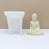 Candle Moulds Clay Moulds Crafts Moulds Hand-making Supplies Buddhas Shape Non-stick Silicone Material for Figure Craft