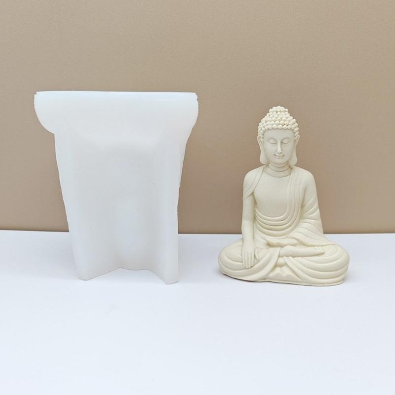 Candle Moulds Clay Moulds Crafts Moulds Hand-making Supplies Buddhas Shape Non-stick Silicone Material for Figure Craft