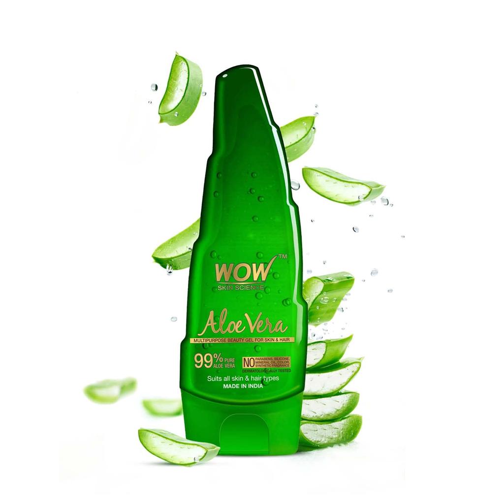 WOW Skin Science Aloe Vera Multipurpose Beauty Gel for Skin Hair 250 ml Daily Moisturizer & Nourisher