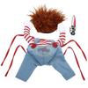 Funny Pet Puppy Clothes Halloween Pet Dog Costumes Comical Outfits Holding Knife Set Lovely Pet Cat Dogs Festival Party Clothing